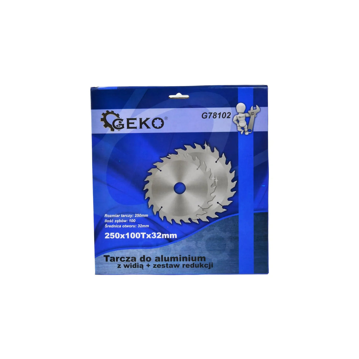 GEKO TCT Aluminium cirkelzaagblad met reductieringen 250mm 100T