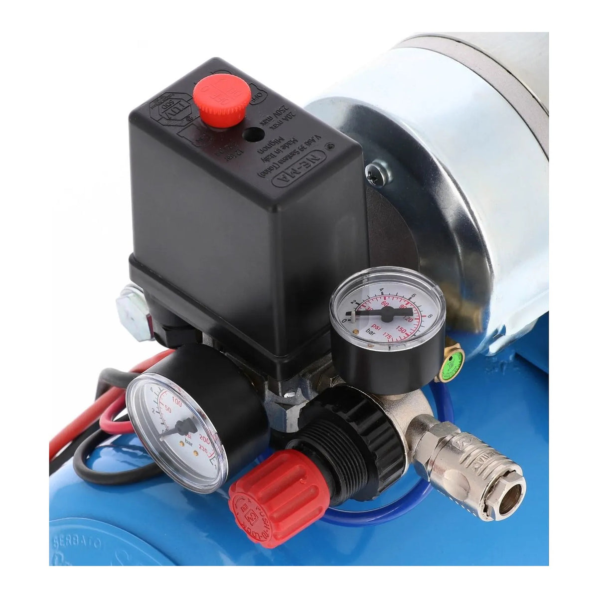 Airpress 24V Stille Olievrije Compressor DC 24-225/15 10 bar 0.75 pk/0.55 kW 180 l/min 15 l