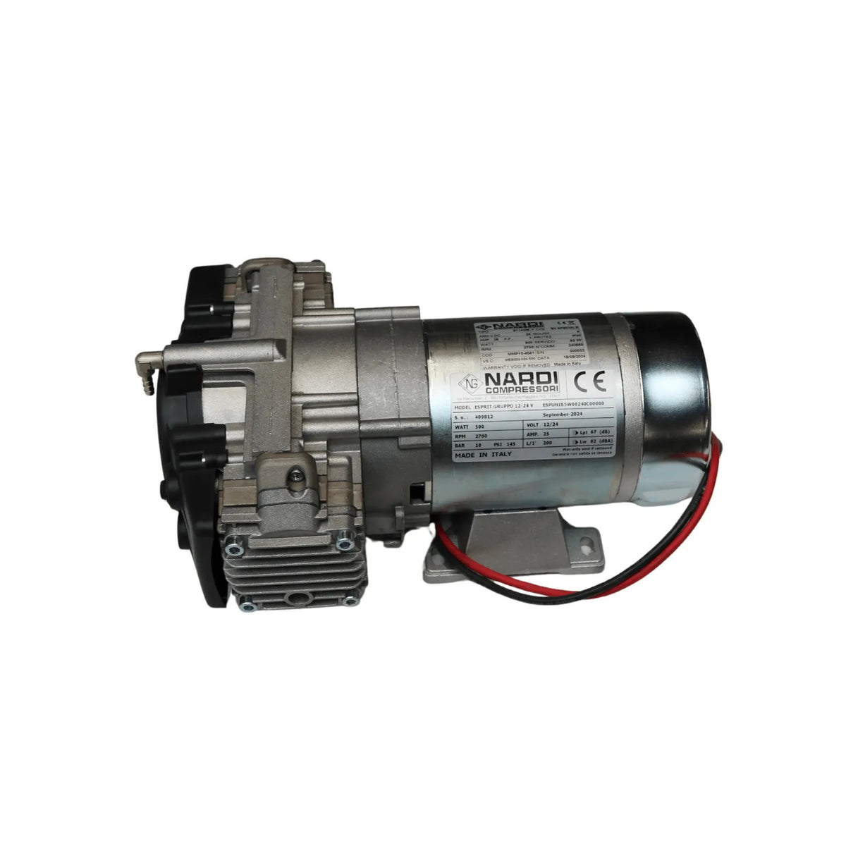 Airpress 24V Stille Olievrije Compressor DC 24-225/15 10 bar 0.75 pk/0.55 kW 180 l/min 15 l