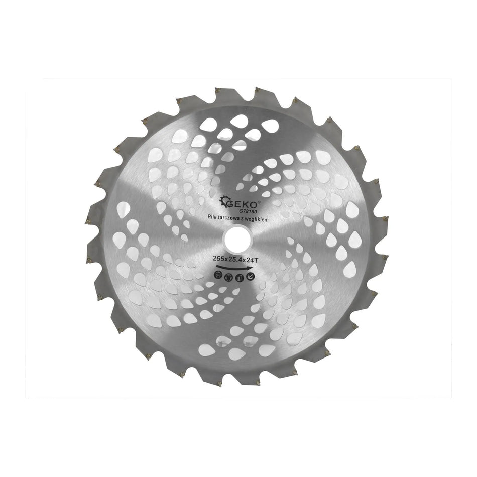 GEKO Mes voor bosmaaier 255x25,4mm 24 tanden