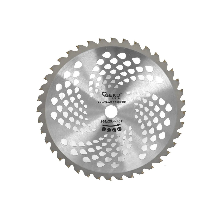 GEKO Brushcutter mes voor gras, onkruid en struiken 255x25,4mm 40T