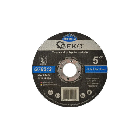 GEKO Metaalsnijschijf Premium met corundum 125 x 1,6 x 22,2mm