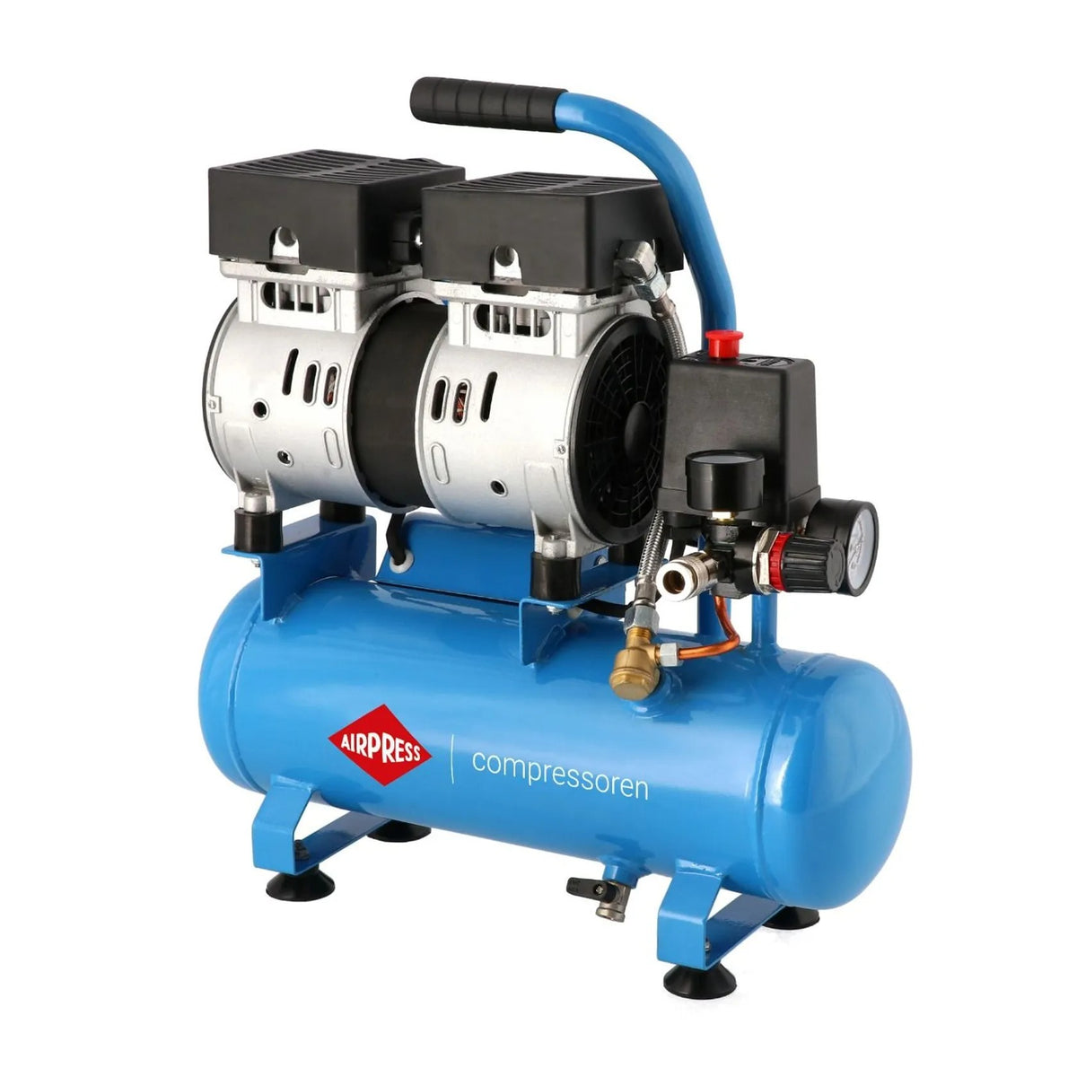 Airpress Stille Olievrije Compressor L 6-105 8 bar 0.6 pk/0.45 kW 48 l/min 6 l
