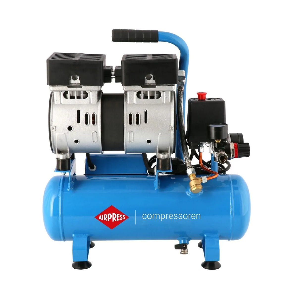 Airpress Stille Olievrije Compressor L 6-105 8 bar 0.6 pk/0.45 kW 48 l/min 6 l