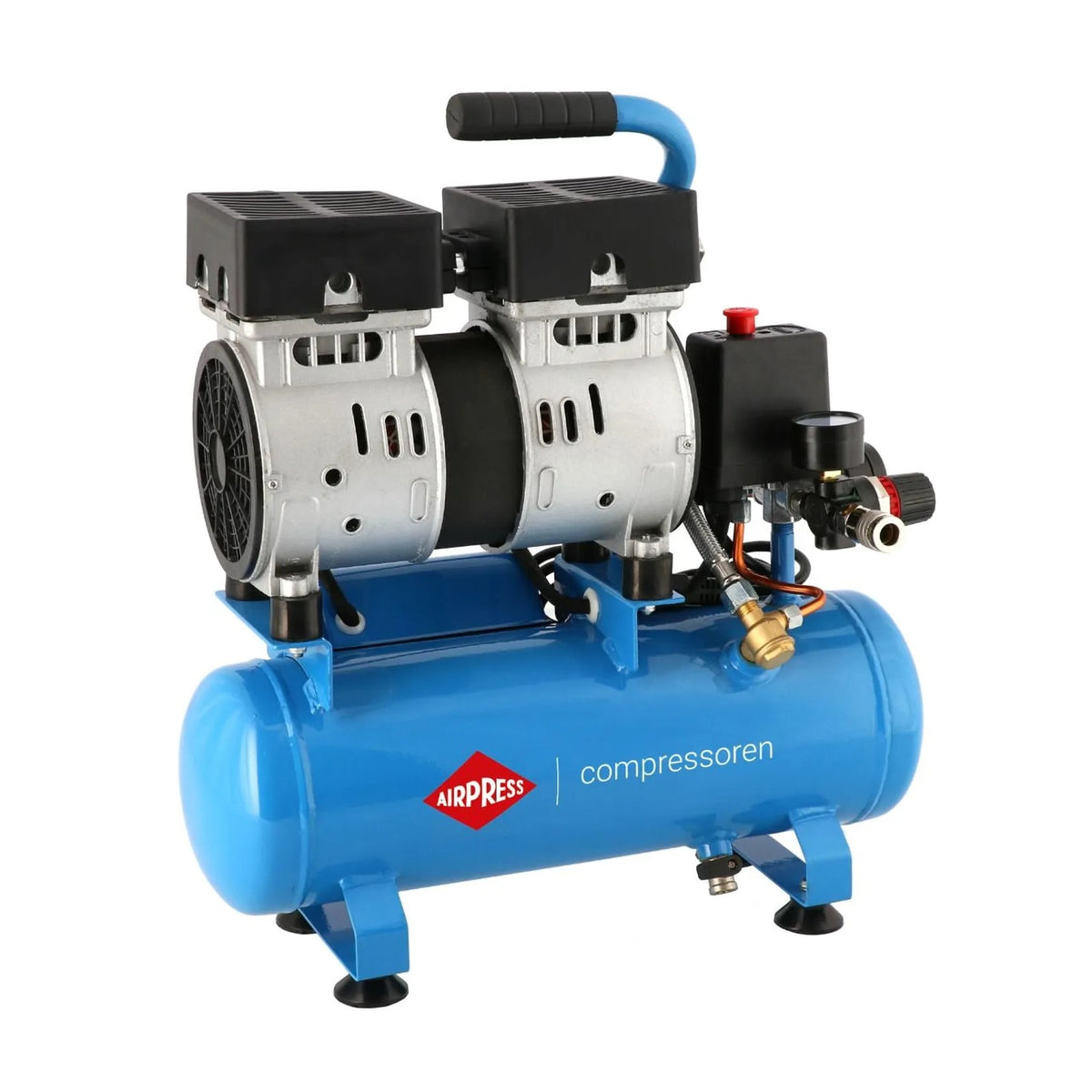 Airpress Stille Olievrije Compressor L 6-105 8 bar 0.6 pk/0.45 kW 48 l/min 6 l