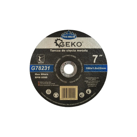 GEKO Metaalsnijschijf Premium met corundum 180 x 1,6 x 22,2mm