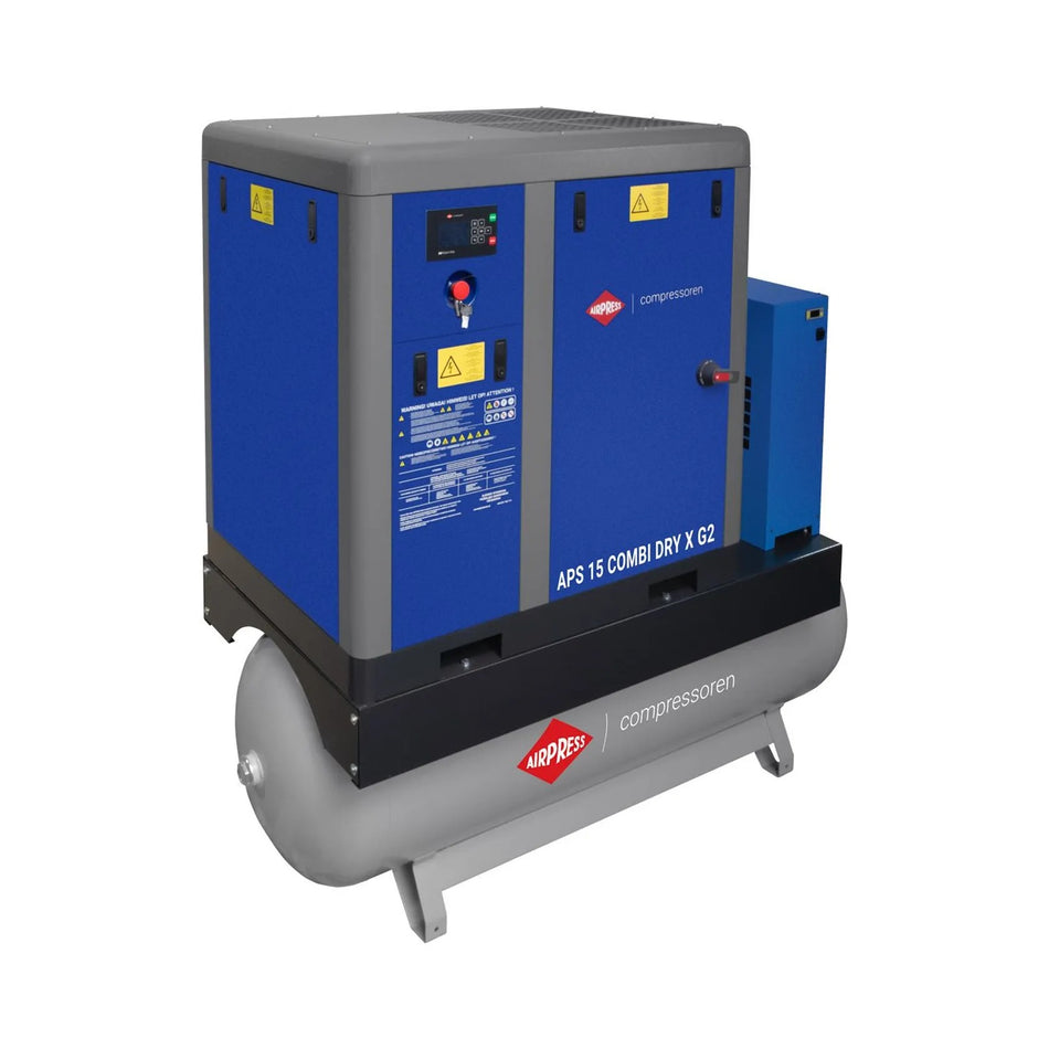 Airpress Schroefcompressor APS 15 Combi Dry X G2 10 bar 15 pk/11 kW 1440 l/min 500 l