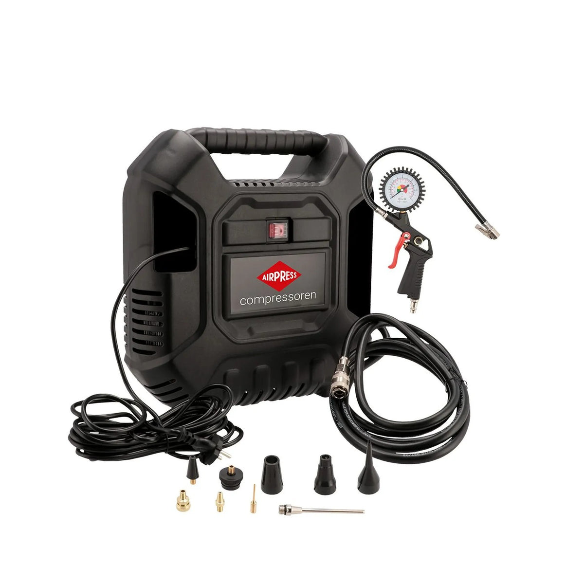 Airpress Olievrije compressor HLO 180 met accessoires 8 bar 150 l/min