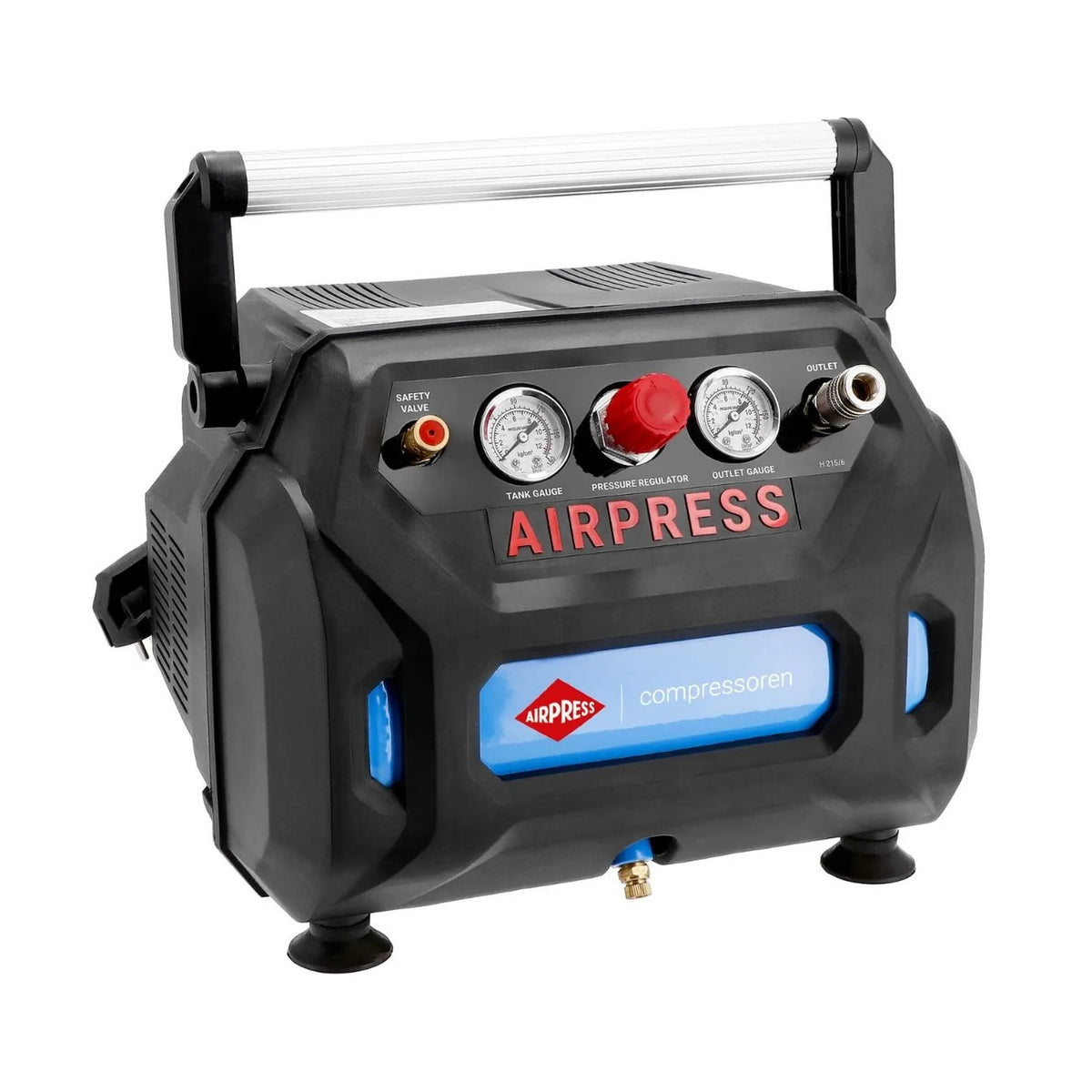 Airpress Olievrije compressor H 215-6 8 bar 1.5 pk/1.1 kW 92 l/min 6 l