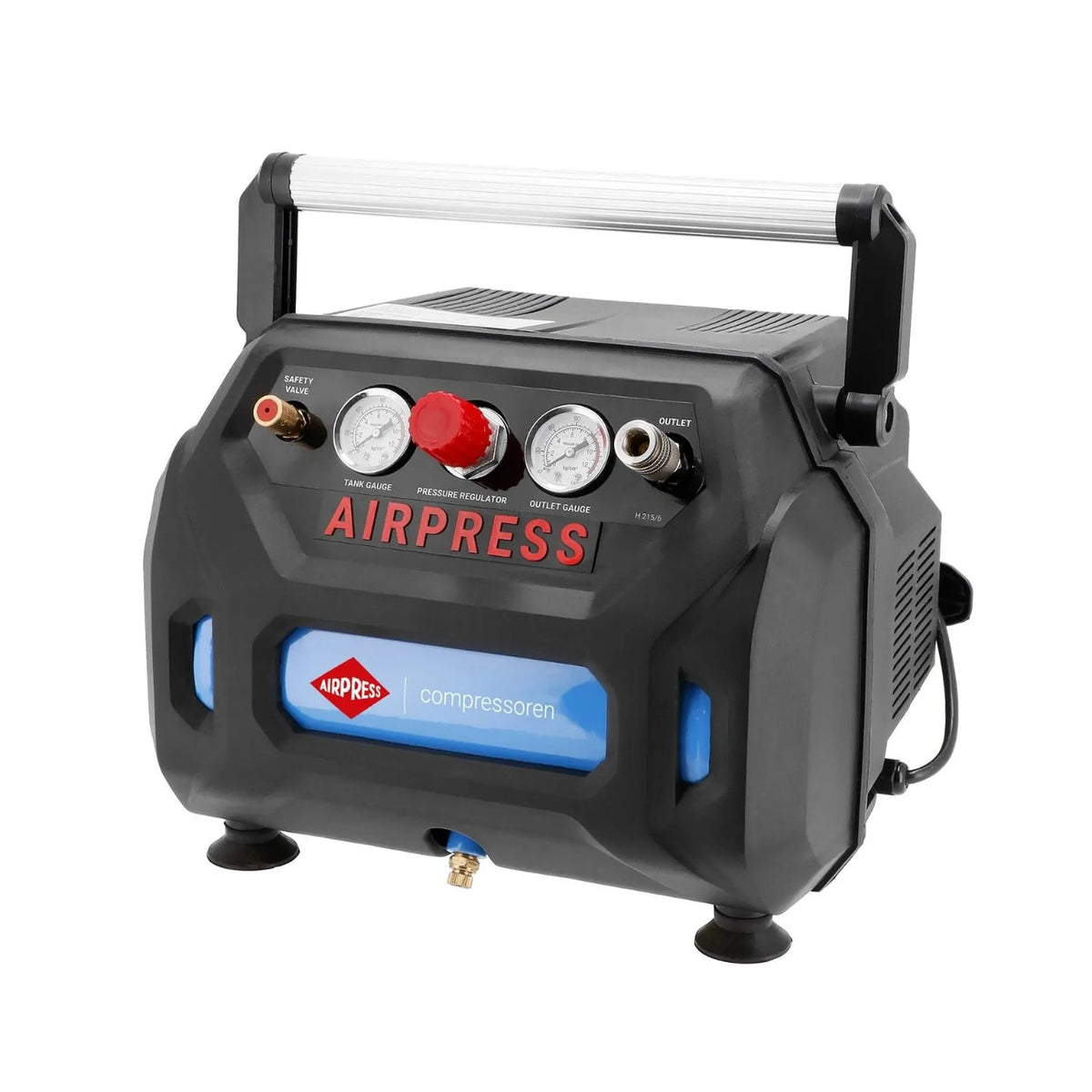Airpress Olievrije compressor H 215-6 8 bar 1.5 pk/1.1 kW 92 l/min 6 l