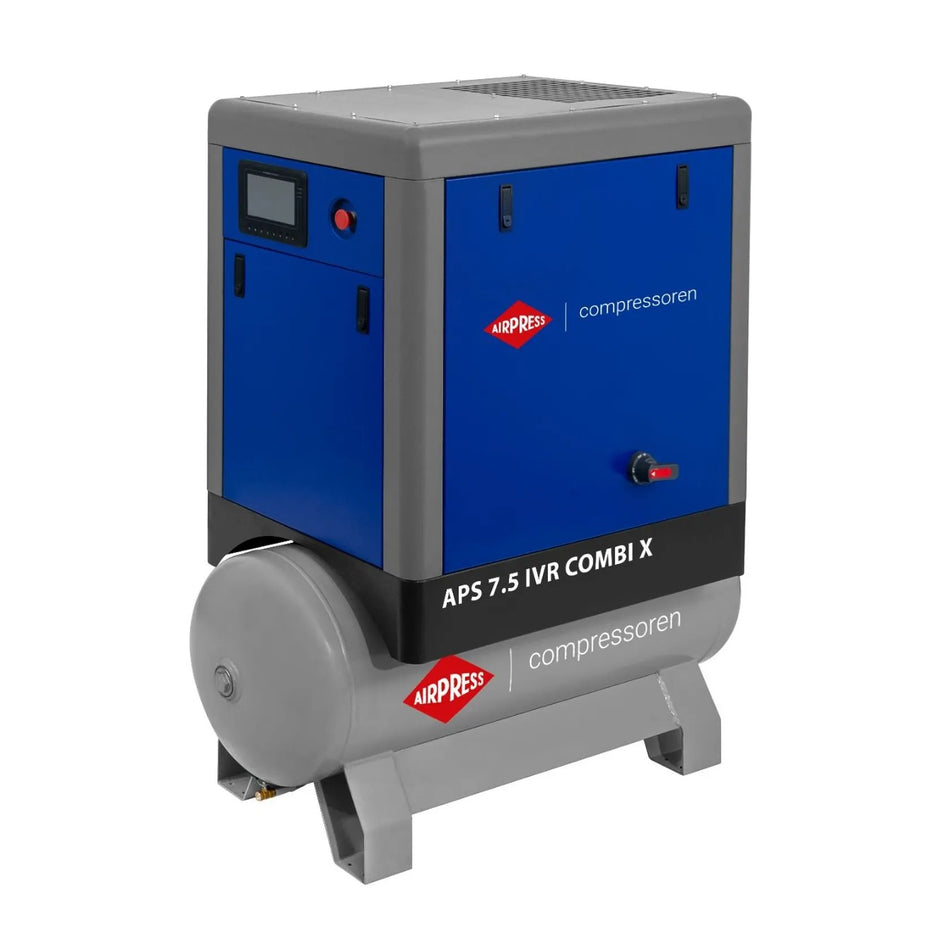 Airpress Schroefcompressor APS 7.5 IVR Combi X 10 bar 7.5 pk/5.5 kW 170-760 l/min 200 l