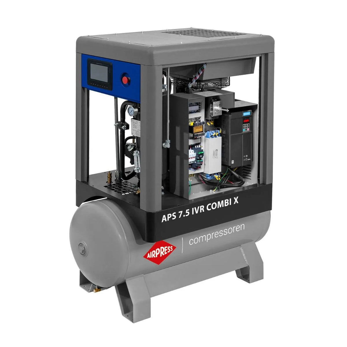 Airpress Schroefcompressor APS 7.5 IVR Combi X 10 bar 7.5 pk/5.5 kW 170-760 l/min 200 l