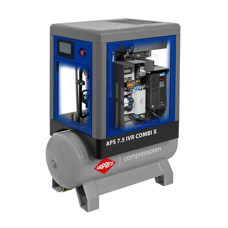 Airpress Schroefcompressor APS 7.5 IVR Combi X 10 bar 7.5 pk/5.5 kW 170-760 l/min 200 l