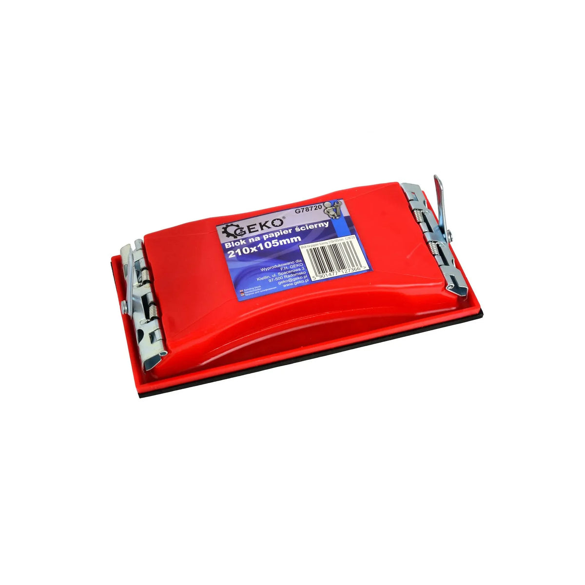 GEKO Hand Schuurblok met metalen veerklemmen 210 x 105mm
