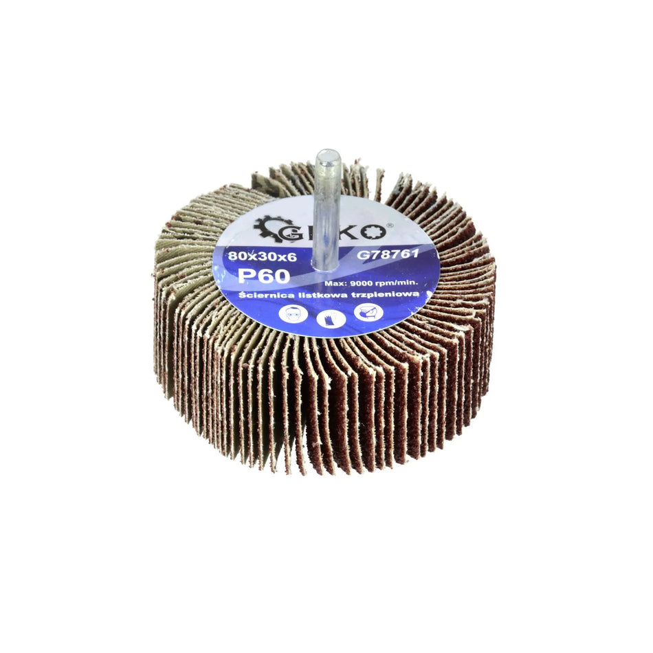 GEKO Flapwiel P60 80x30mm met 6mm schacht