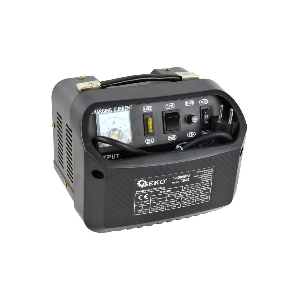 GEKO Batterijlader 12/24V 16A voor accu's 60-240Ah