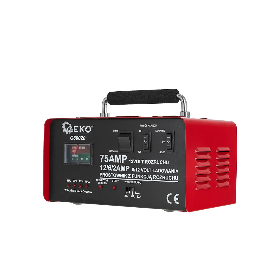 GEKO Batterijlader met jumpstartfunctie 75A 6/12V 15A 20-120Ah