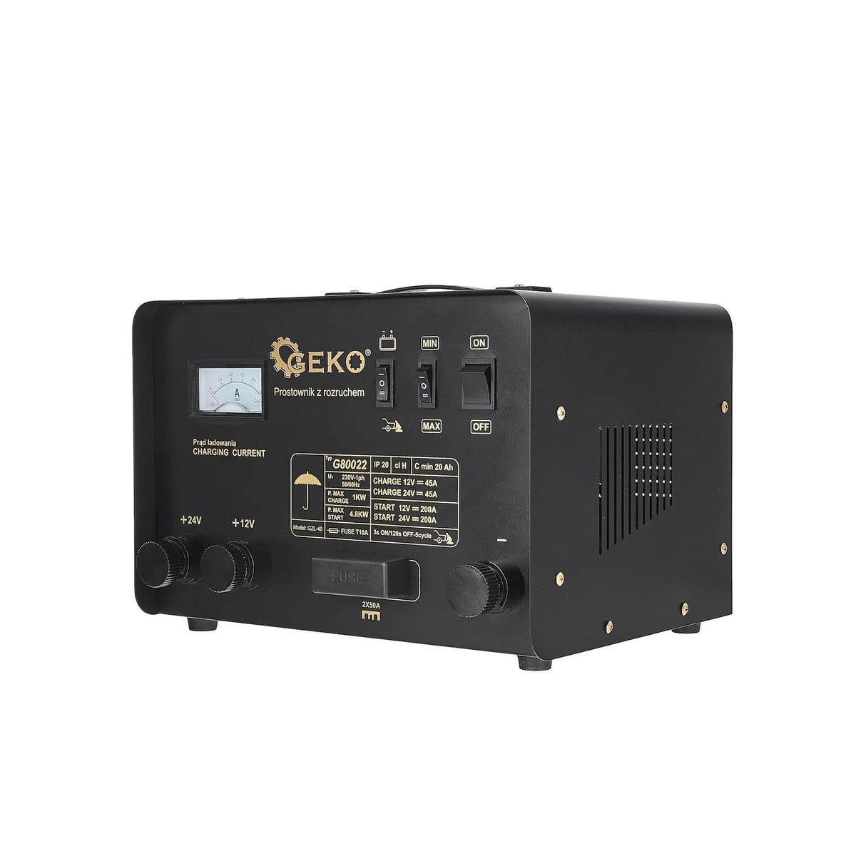 GEKO Acculader met motorstartfunctie 12/24V 200A