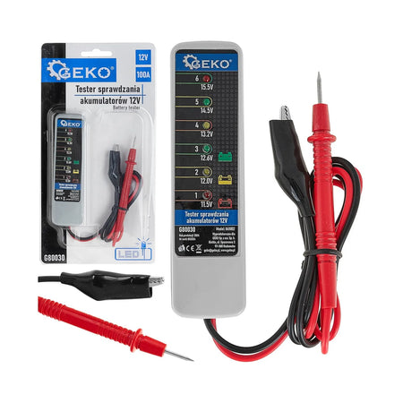 GEKO 12V Accu- en dynamotester met LED-indicator