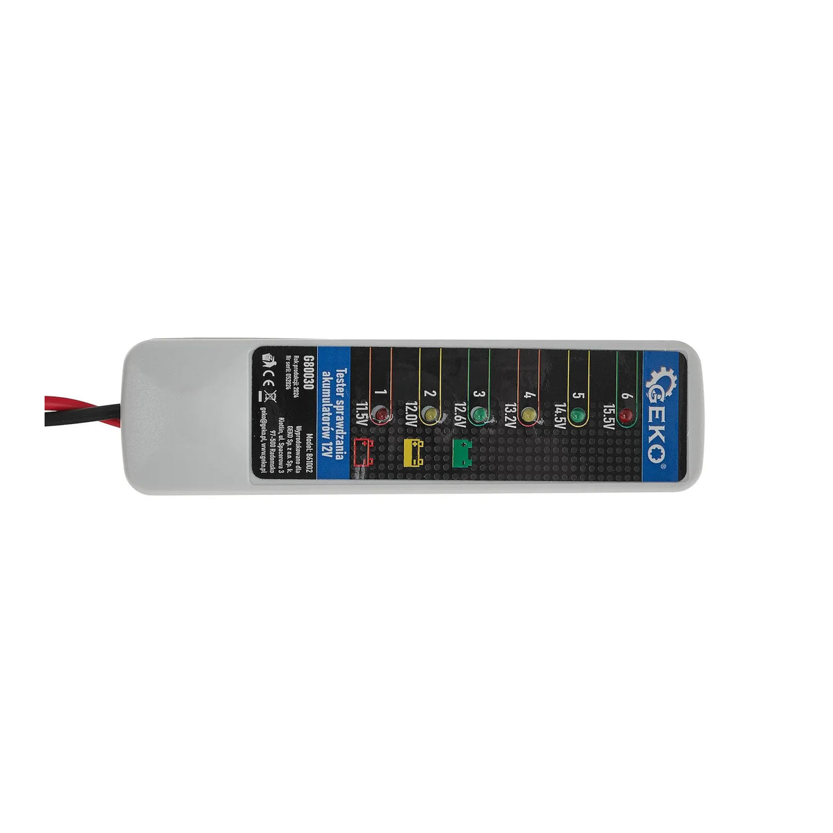 GEKO 12V Accu- en dynamotester met LED-indicator