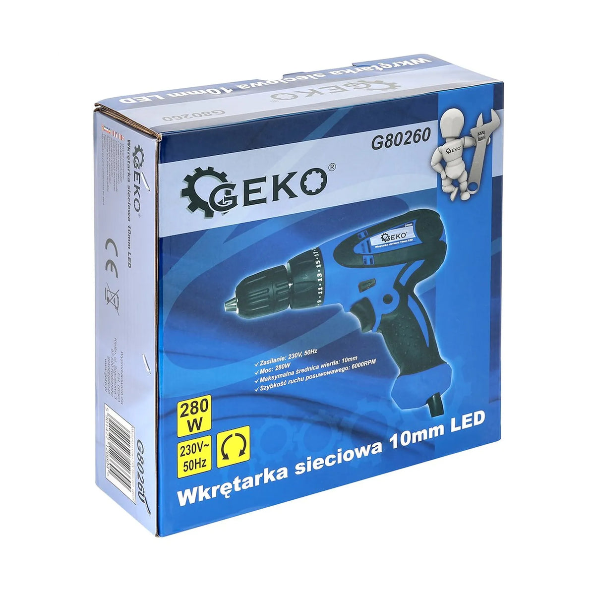 GEKO Boor-/Schroefmachine met LED 280W 230V