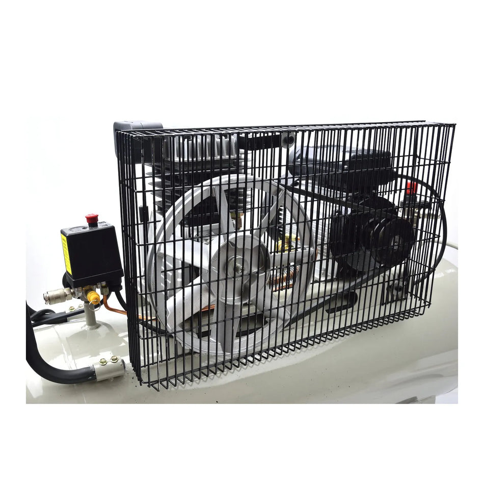 GEKO Luchtcompressor met oliesmering 100 liter horizontale tank 8 bar 390 L/min