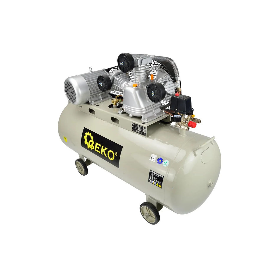 GEKO 200 liter olieluchtcompressor drievoudige cilinder 10 bar 490 L/min 400V
