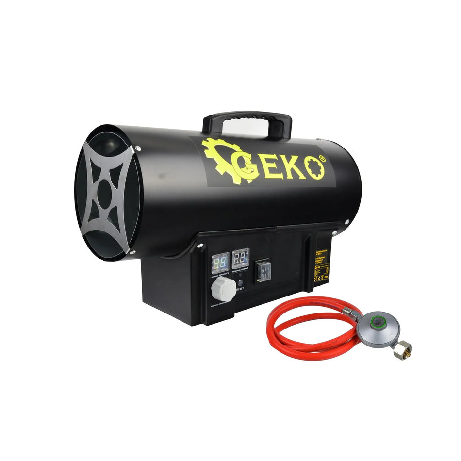 GEKO Gasheater LPG met thermostaat en reducer 20kW