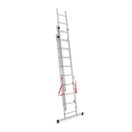 AWTools Aluminium drie-elementen ladder Basic 3x11 sporten 150 kg