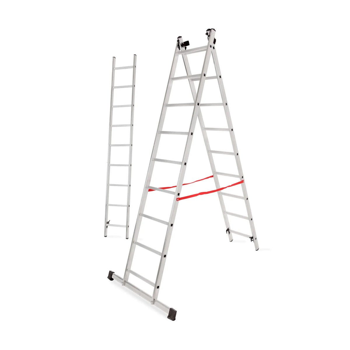 AWTools Aluminium drie-elementen ladder Basic 3x11 sporten 150 kg