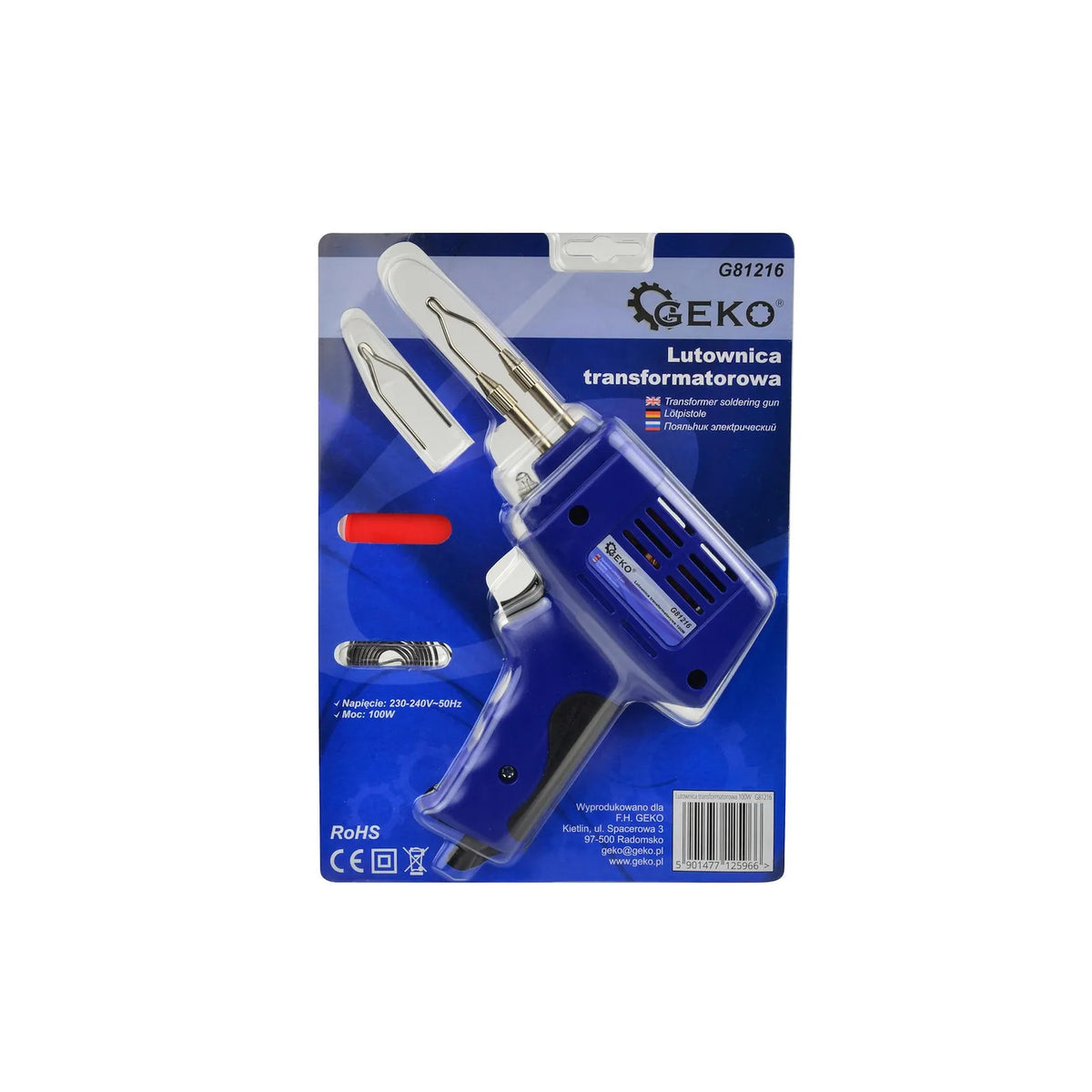 GEKO Soldeerpistool met LED 100W