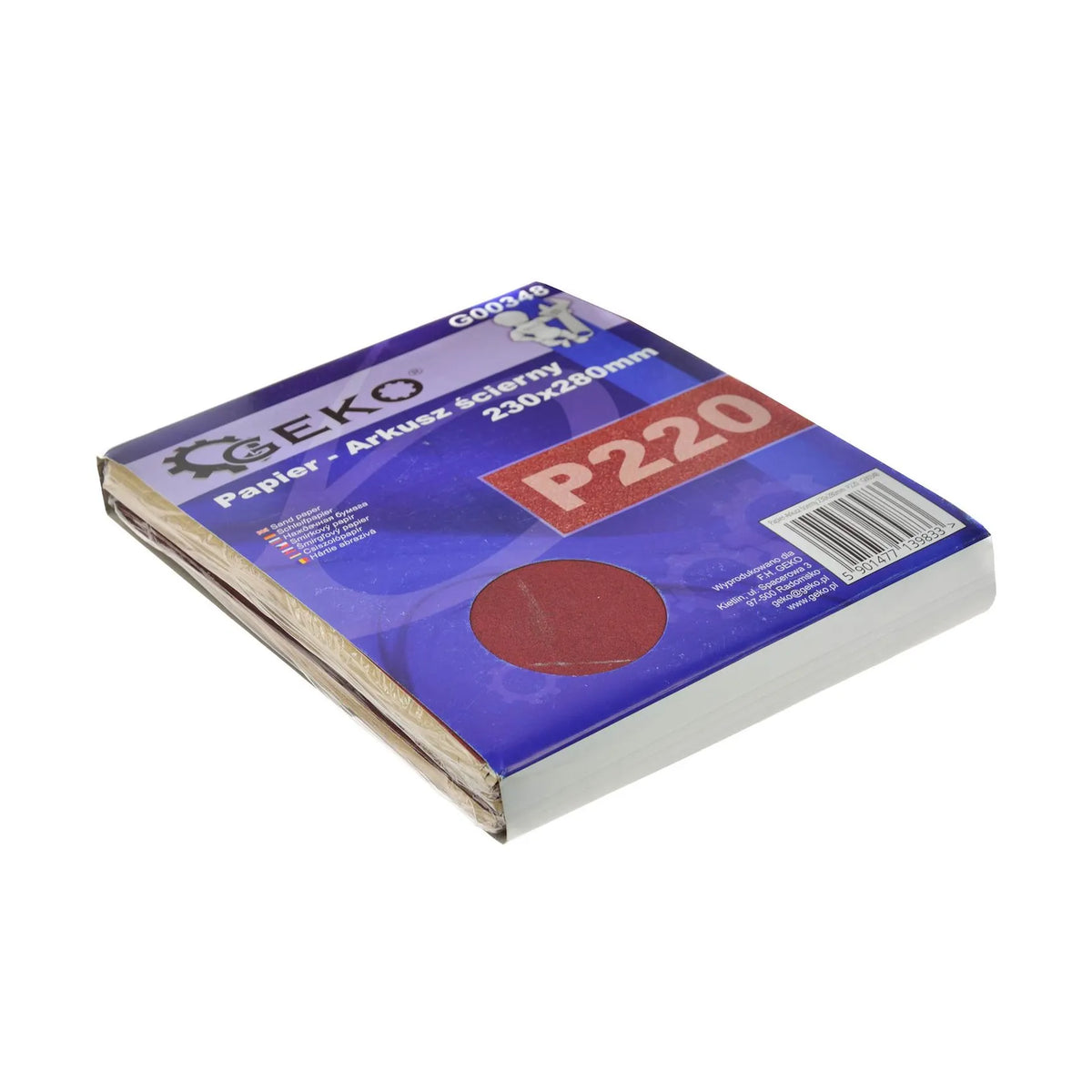 GEKO Schuurpapier aluminiumoxide waterdicht P220 230x280mm per 100
