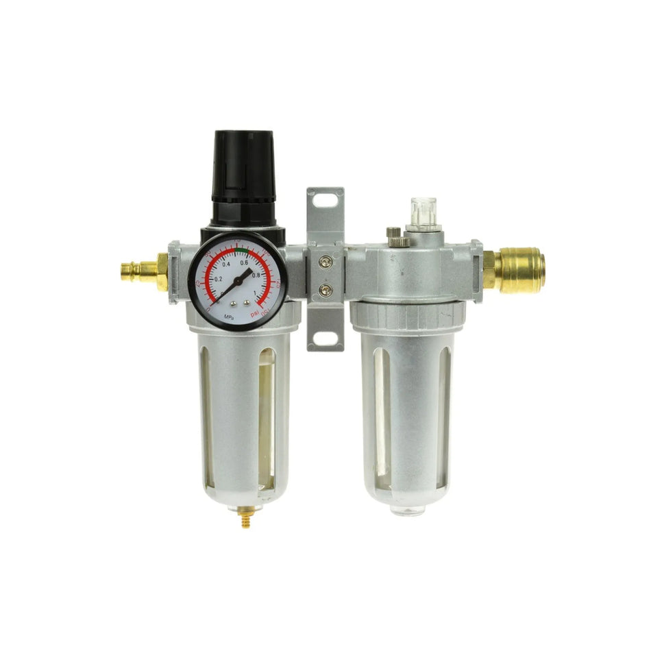 GEKO Luchtfilter Regulator Smeerset met Manometer 1/2" NPT