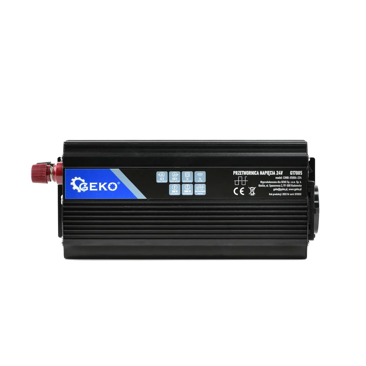 GEKO Spanningomvormer 24V/230V 500/1000W met USB en koeling