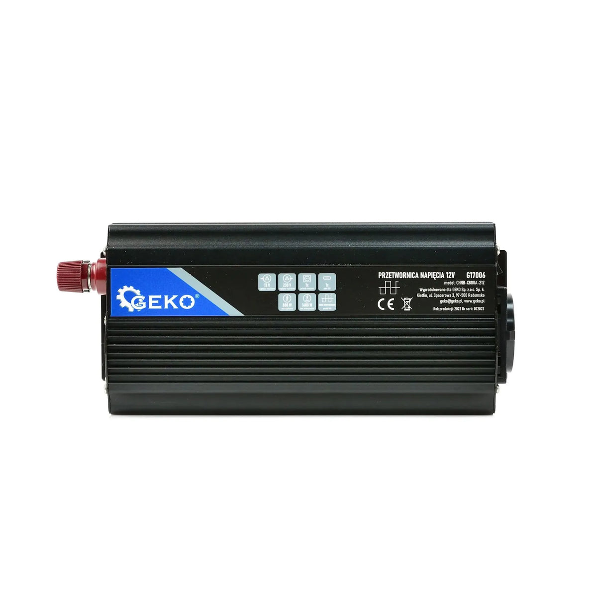 GEKO Spanningomvormer 12V/230V 800/1600W met USB en slimme koeling