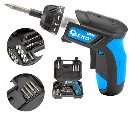 GEKO Accuschroevendraaier 3,6 V 1300 mAh met Accessoires