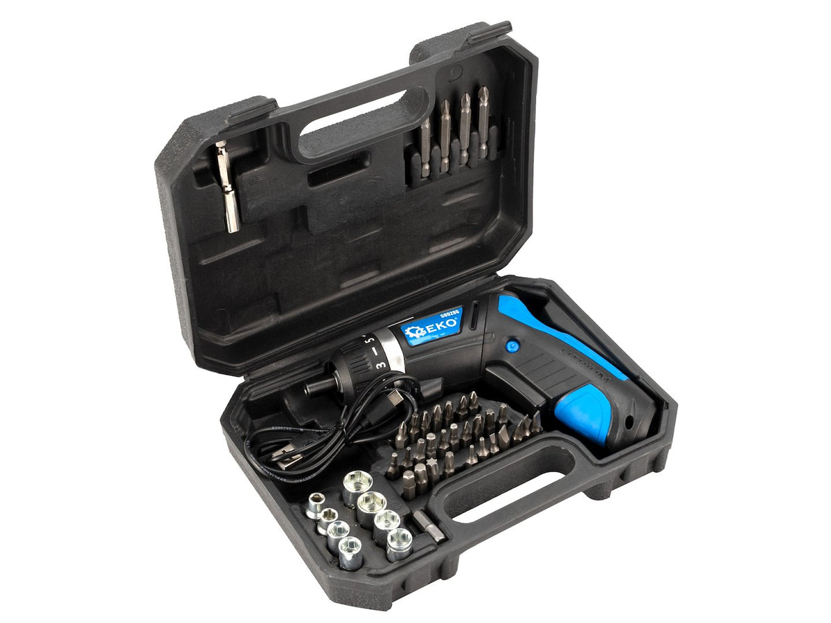 GEKO Accuschroevendraaier 3,6 V 1300 mAh met Accessoires