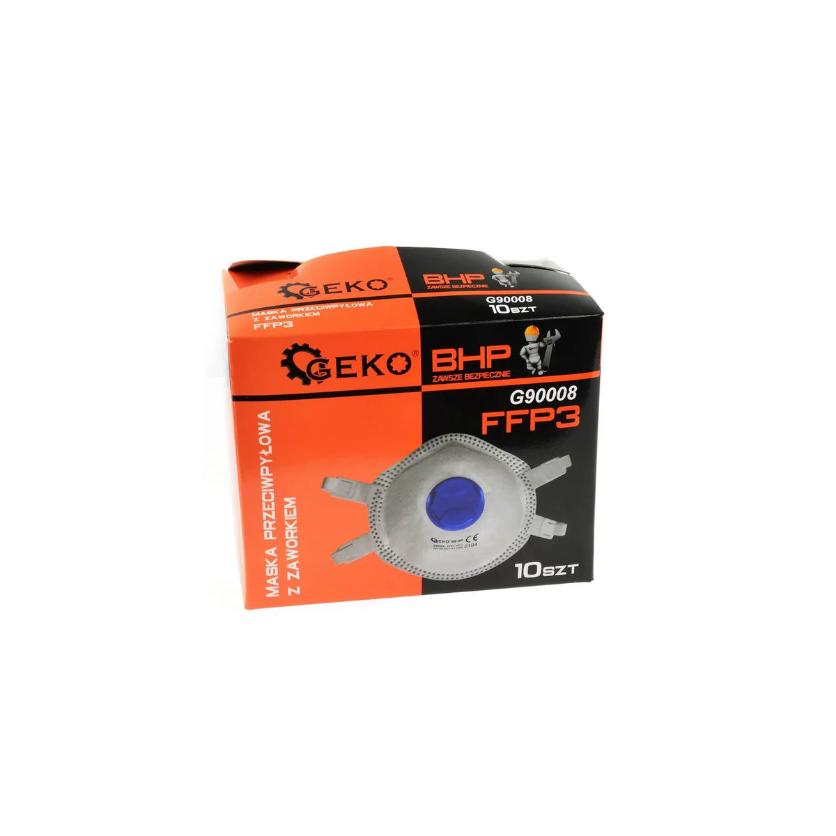 GEKO Adembeschermingsmasker FFP3 met ventiel set van 10