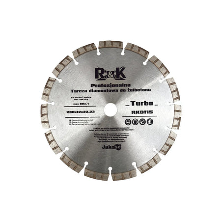 GEKO Diamant zaagblad Cold Pressed turbo segment 230 x 12 x 22,23mm