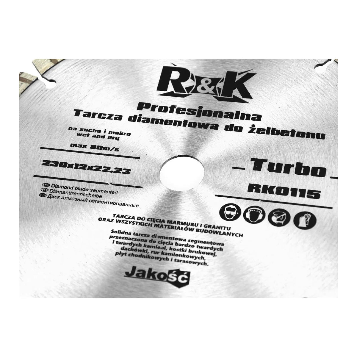 GEKO Diamant zaagblad Cold Pressed turbo segment 230 x 12 x 22,23mm
