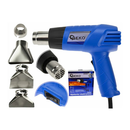 GEKO Heteluchtpistool 2000W met 4 accessoires