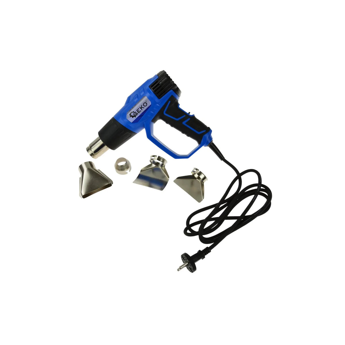 GEKO Heteluchtpistool 2000W met D-handgreep en 4 accessoires