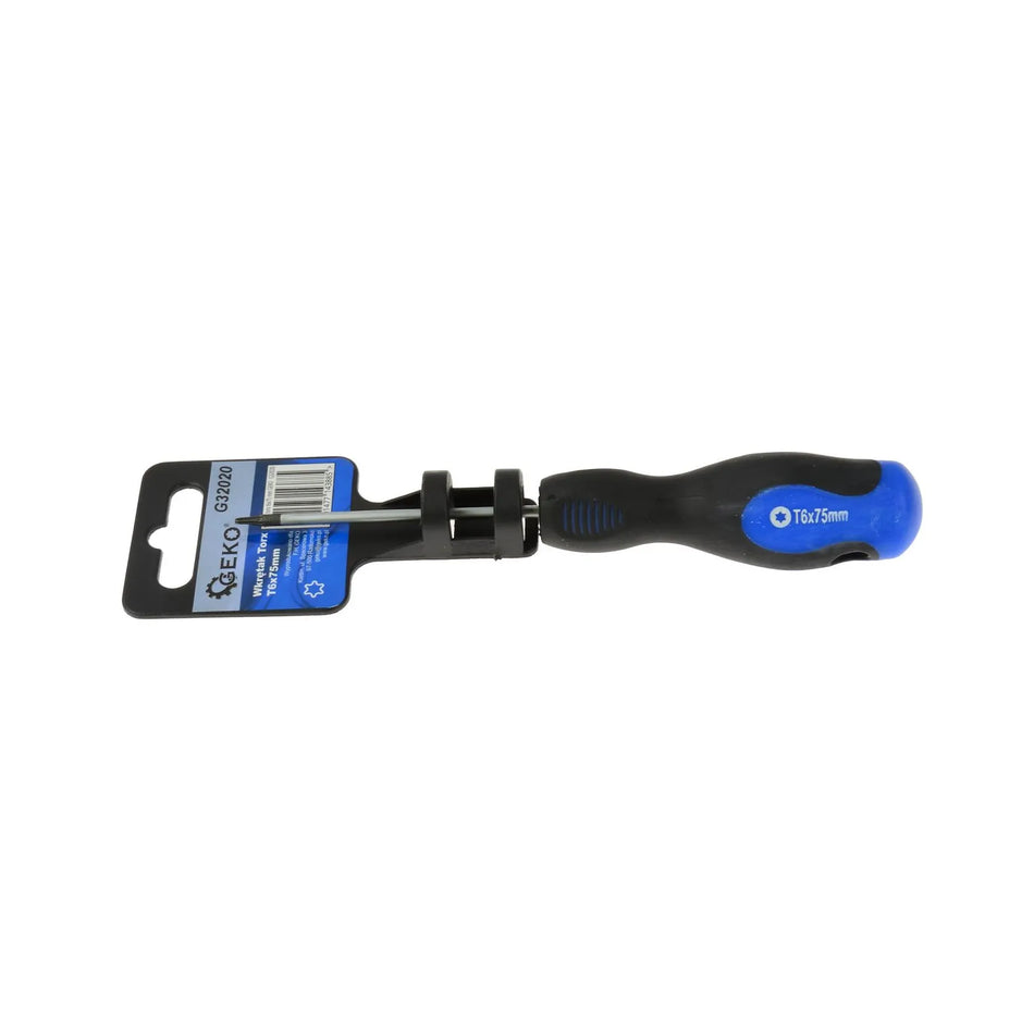 GEKO Torx Schroevendraaier T6 x 75mm met bimateriaal handvat