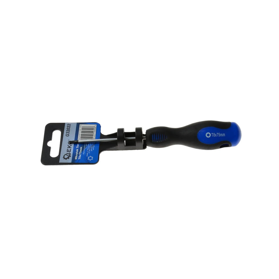 GEKO Torx Schroevendraaier T8 x 75mm met bimateriaal handvat