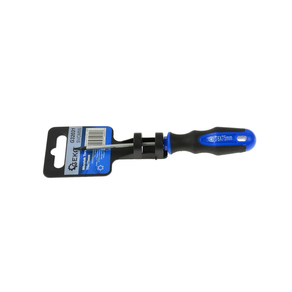 GEKO Torx-schroevendraaier T6 x 75mm met tweemateriaal handgreep