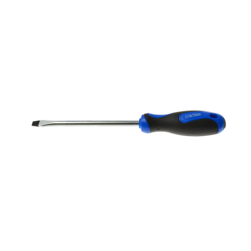 GEKO Schroevendraaier met sleuf 8 x 150mm met bi-materiaal handgreep