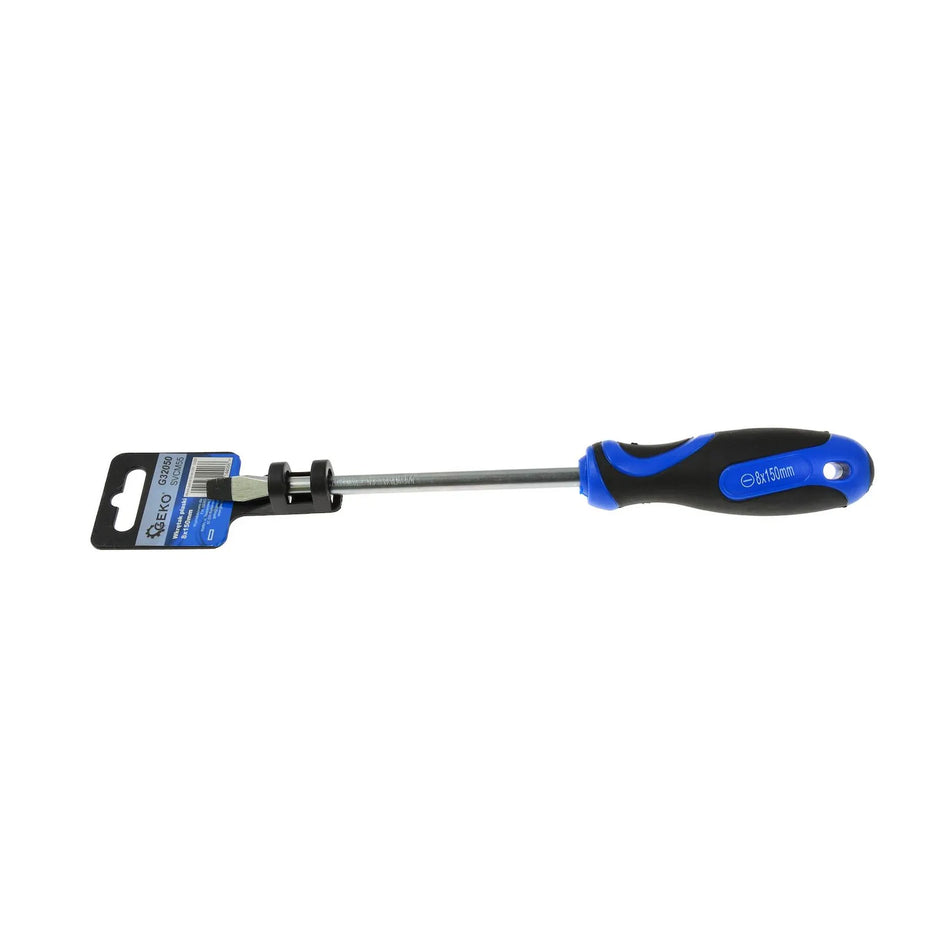 GEKO Schroevendraaier met sleuf 8 x 150mm met bi-materiaal handgreep