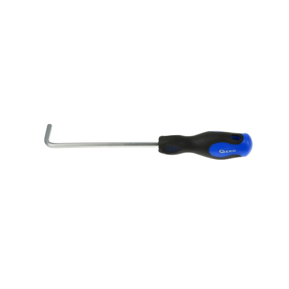 GEKO Schroevendraaier inbus 6mm 90 graden 150mm met bi-materiaal handvat