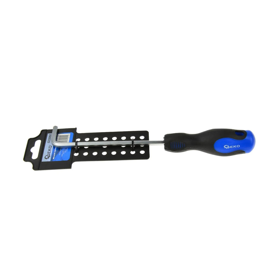 GEKO Schroevendraaier inbus 6mm 90 graden 150mm met bi-materiaal handvat