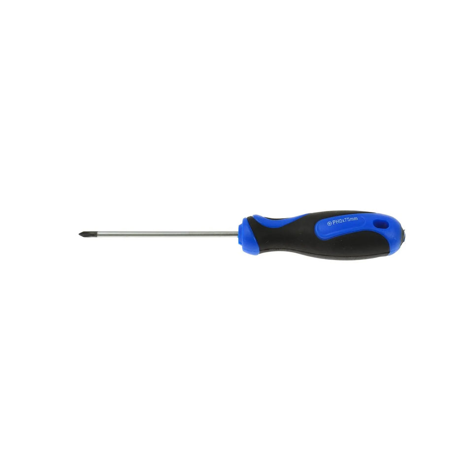 GEKO Kruiskopschroevendraaier met bi-materiaal handgreep 75mm #0